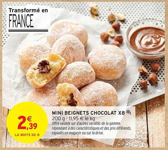 MINI BEIGNETS CHOCOLAT X8