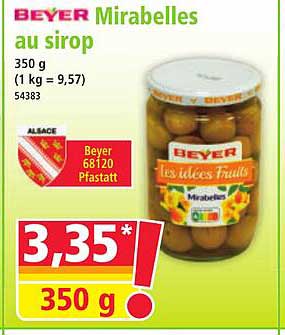 Mirabelles au sirop
