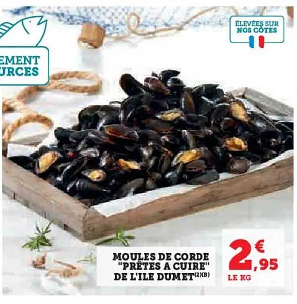 MOULES DE CORDE "PRÊTES A CUISER" DE L'ILE DUMET