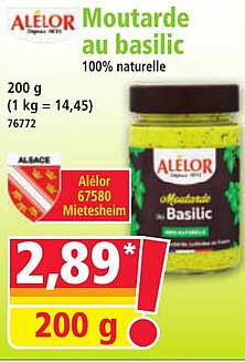 Moutarde au basilic