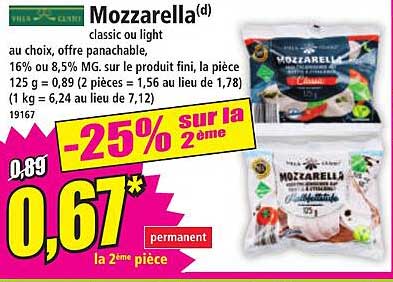 Mozzarella classic ou light