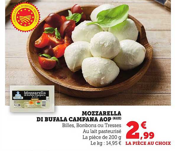 MOZZARELLA DI BUFALA CAMPANA AOP (6/€)