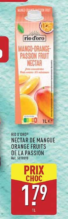 NECTAR DE MANGUE ORANGE FRUITS DE LA PASSION