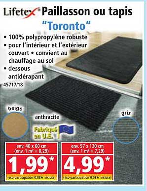 Paillasson ou tapis "Toronto"