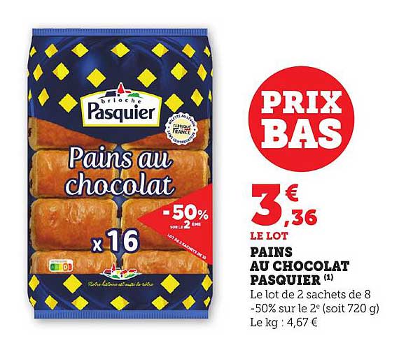 PAINS AU CHOCOLAT PASQUIER