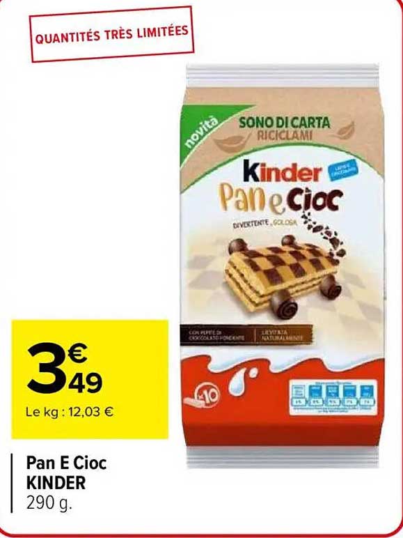 Pan E Cioc KINDER 290 g