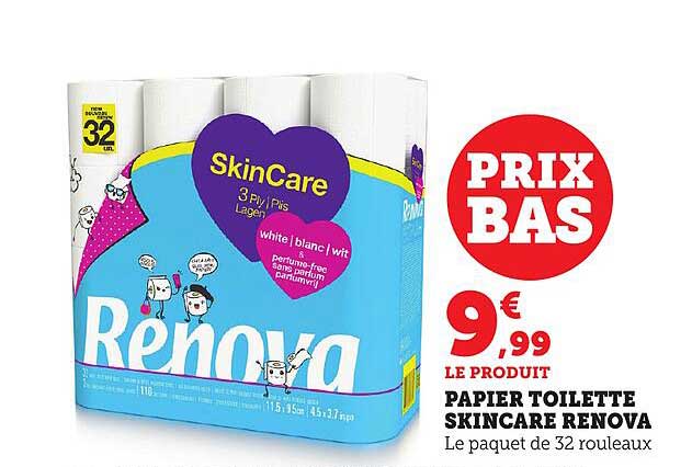 PAPIER TOILETTE SKINCARE RENOVA