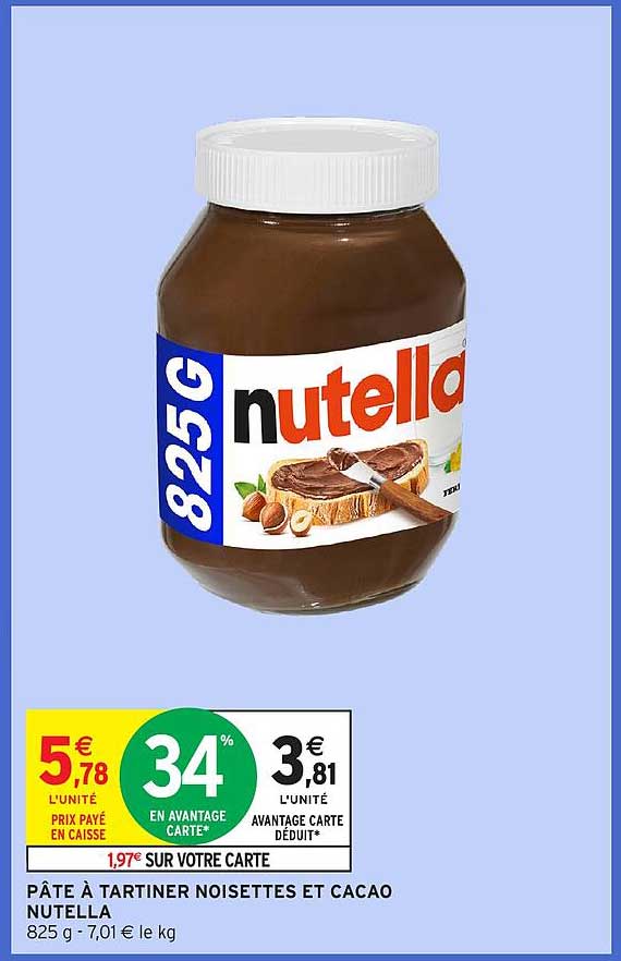 PÂTE À TARTINER NOISETTES ET CACAO NUTELLA