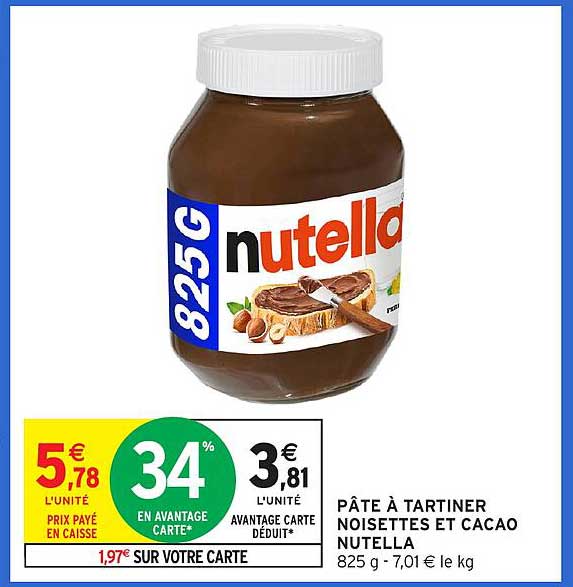 PÂTE À TARTINER NOISETTES ET CACAO NUTELLA
