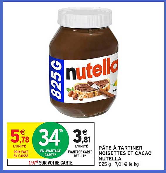 PÂTE À TARTINER NOISETTES ET COCAO NUTELLA