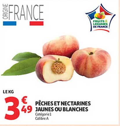 PECHES ET NECTARINES JAUNES OU BLANCHES