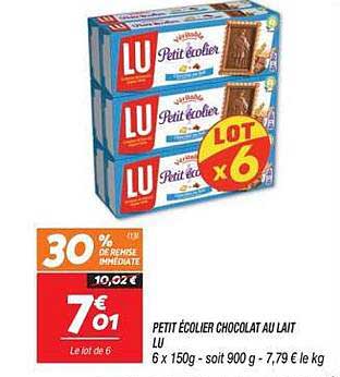 PETIT ÉCOLIER CHOCOLAT AU LAIT LU