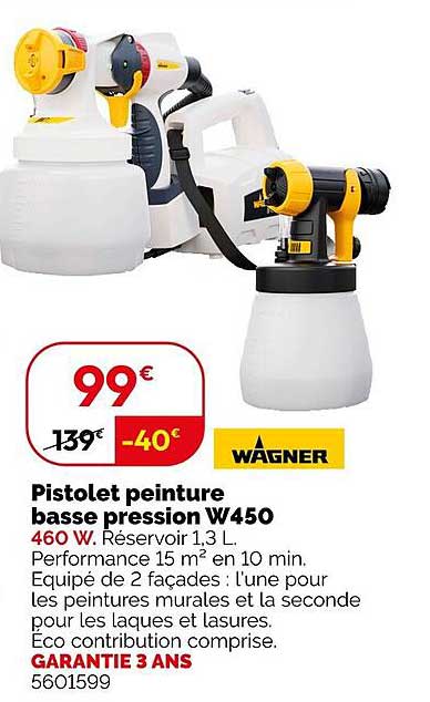 Pistolet peinture basse pression W450