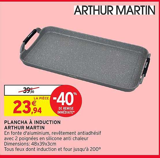 PLANCHA À INDUCTION ARTHUR MARTIN