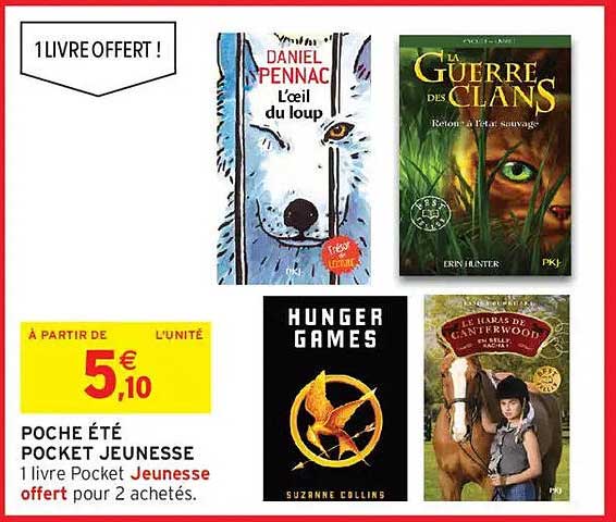 POCHÉ ÉTÉ POCKET JEUNESSE 1 LIVRE POCKET JEUNESSE OFFERT POUR 2 ACHETÉS