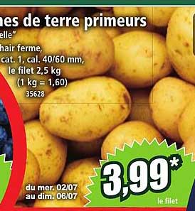 Pommes de terre primeurs