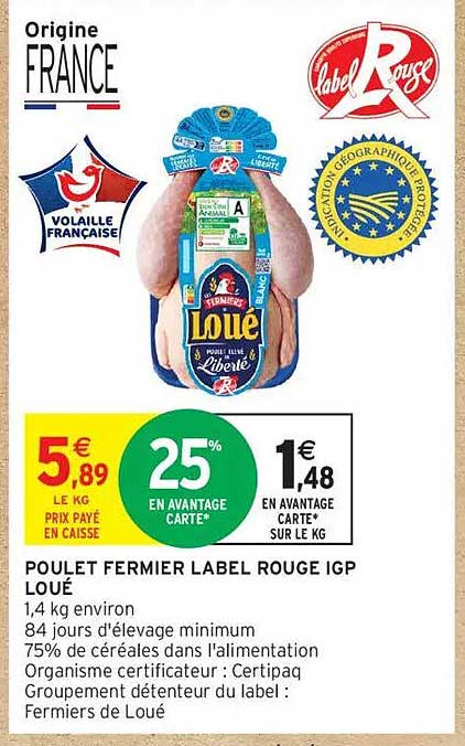 POULOT FERMIER LABEL ROUGE IGP LOUE