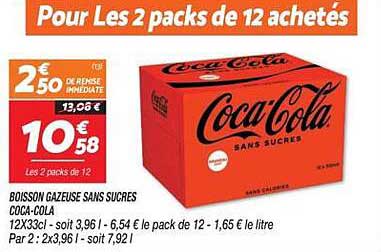 Pour Les 2 packs de 12 achetés