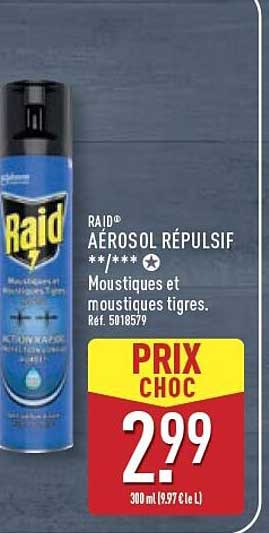 RAID® AÉROSOL RÉPULSIF