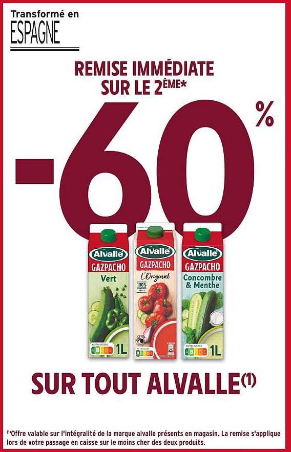REMIS IMMEDIATE SUR LE 2EME* -60% SUR TOUT ALVALLE