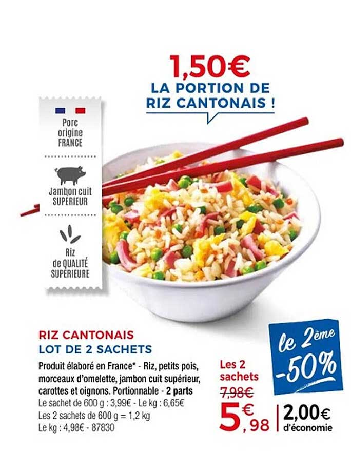 RIZ CANTONAIS LOT DE 2 SACHETS