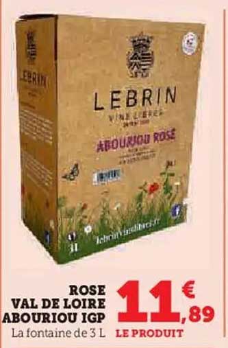 ROSE VAL DE LOIRE ABOURIOU IGP