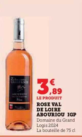 ROSE VAL DE LOIRE ABOURIOU  IGP