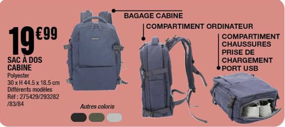 SAC À DOS CABINE