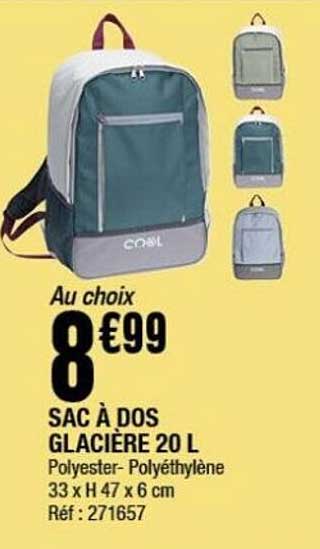 SAC À DOS GLACIÈRE 20 L