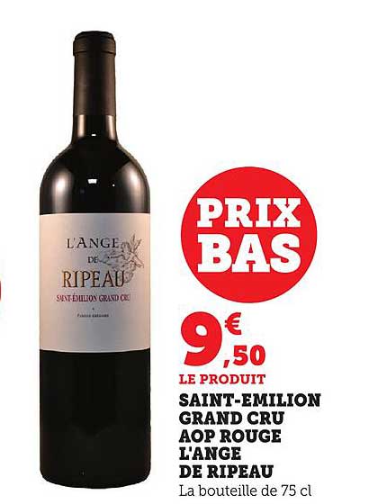 SAINT-EMILION GRAND CRU AOP ROUGE L'ANGE DE RIPEAU