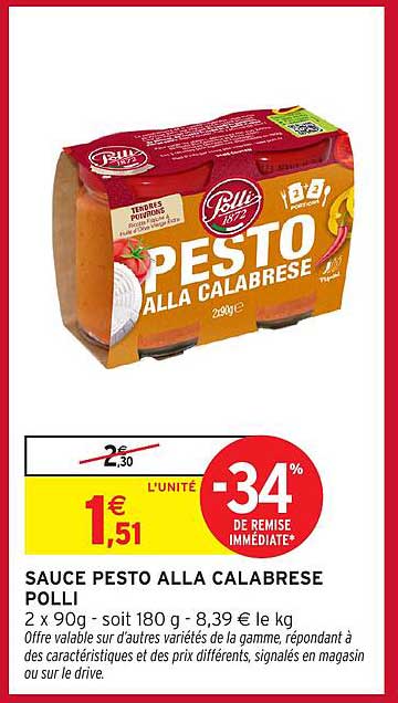 SAUCE PESTO ALLA CALABRESE POLLI