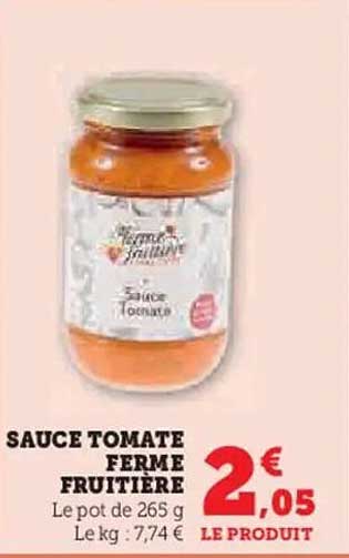 SAUCE TOMATE FERME FRUITIERE