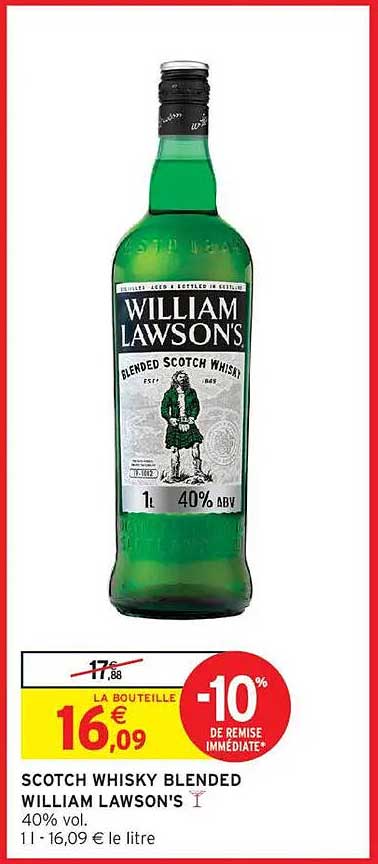 SCOTCH WHISKY BLENDED WILLIAM LAWSON'S