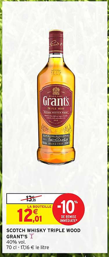 SCOTCH WHISKY TRIPLE WOOD GRANT'S