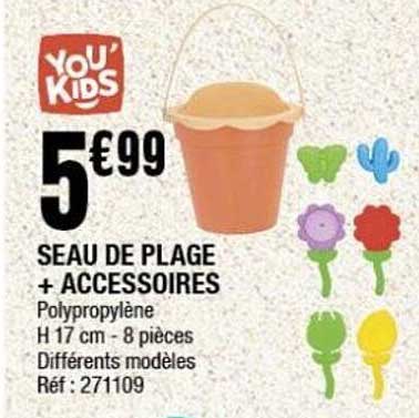 SEAU DE PLAGE + ACCESSOIRES