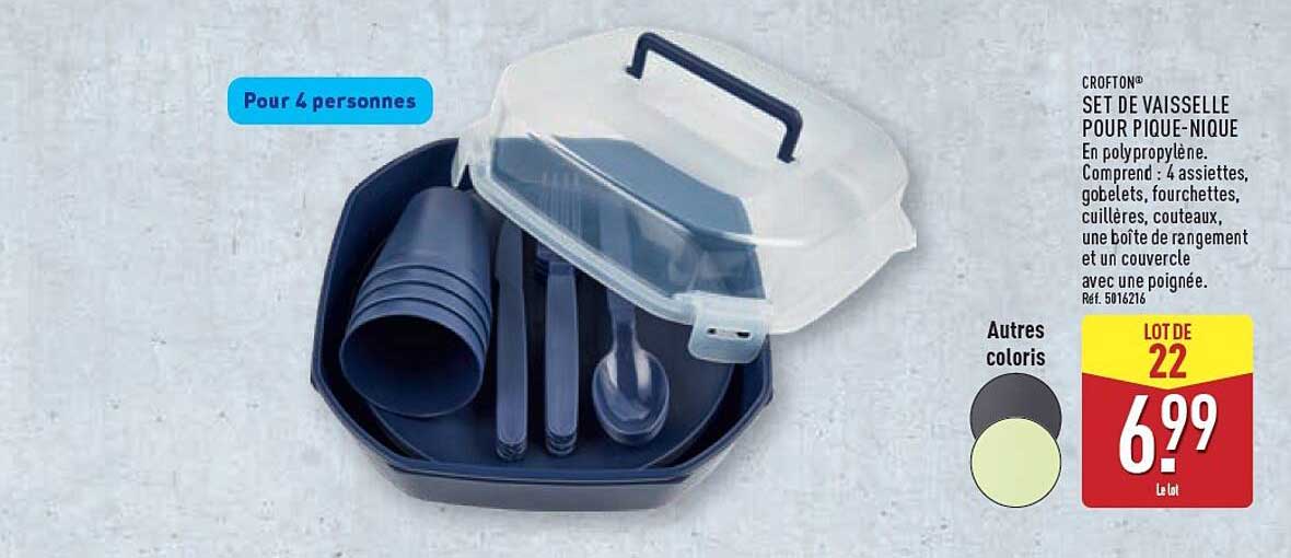 SET DE VAISSELLE POUR PIQUE-NIQUE