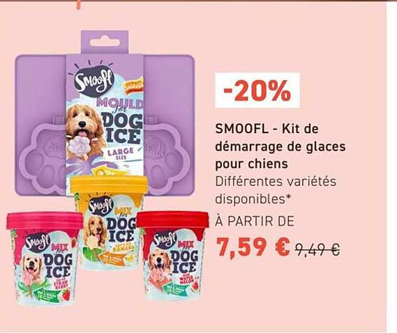 SM00FL - Kit de démarrage de glaces pour chiens