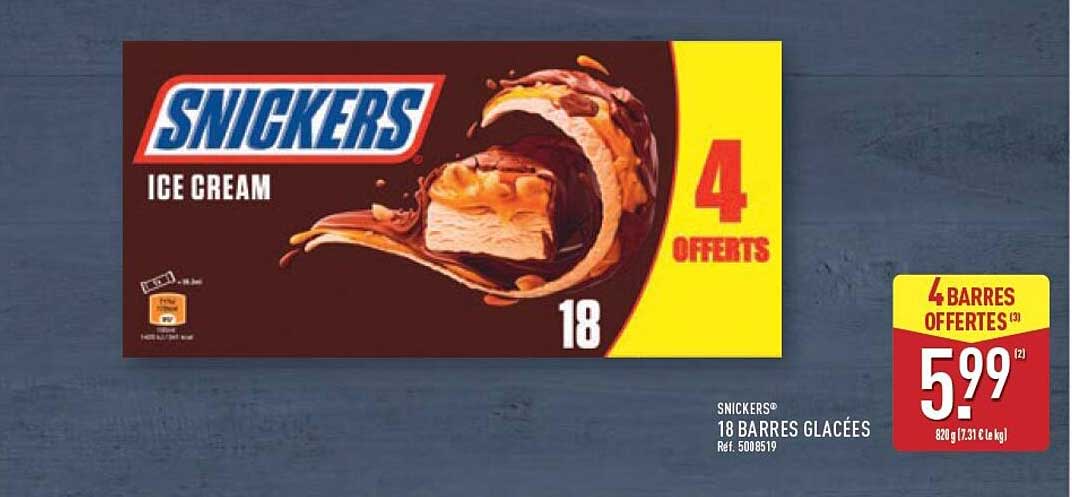 SNICKERS 18 BARRES GLACÉES