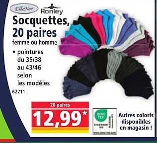 Socquettes, 20 paires