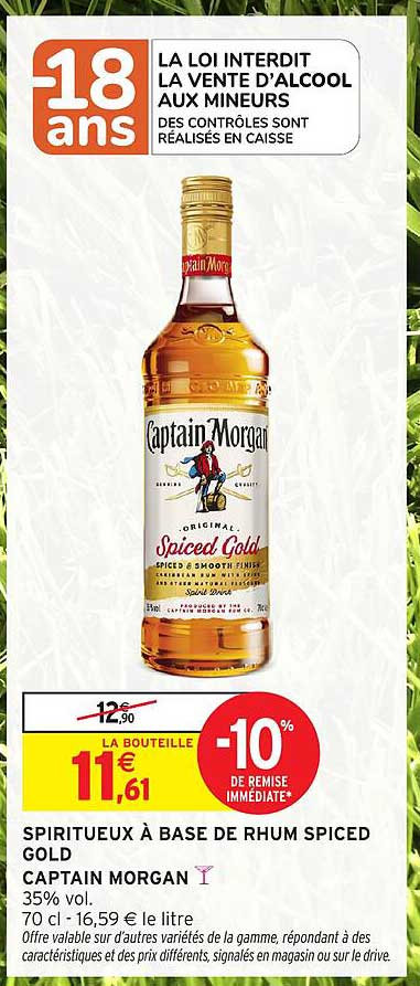SPIRITUEUX À BASE DE RHUM SPICED GOLD