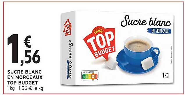 SUCRE BLANC EN MORCEAUX TOP BUDGET