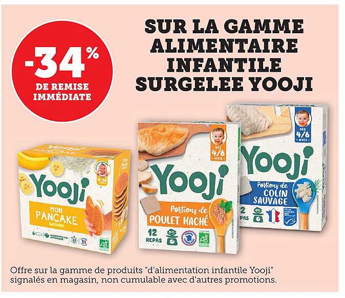 SUR LA GAMME ALIMENTAIRE ENFANTILE SURGELEE YOOJI