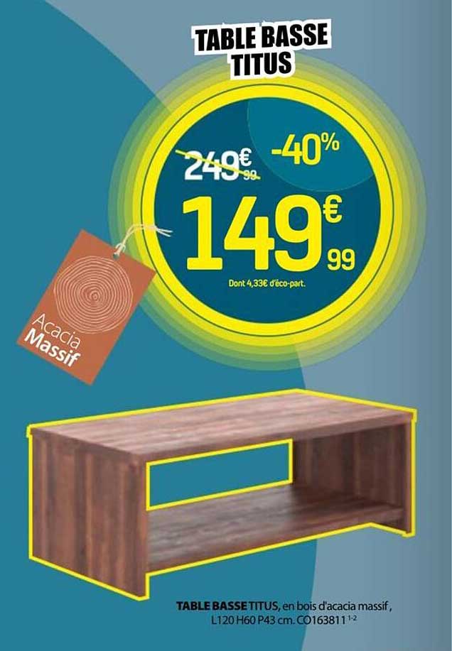 TABLE BASSE TITUS