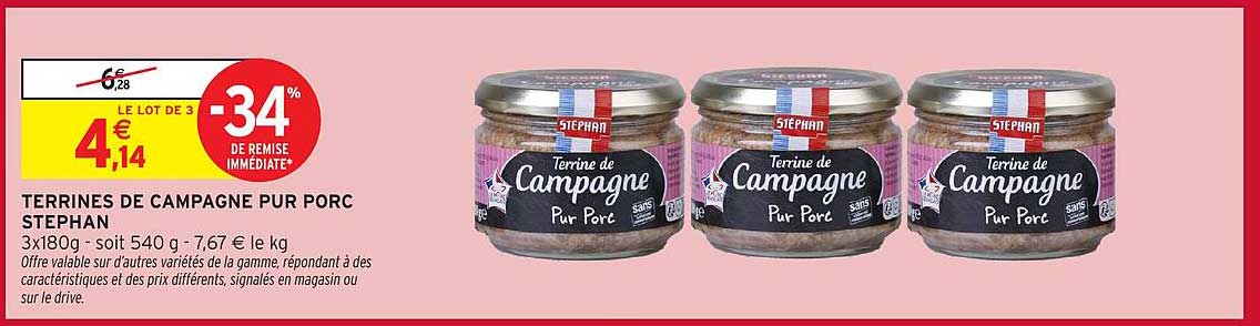 TERRINES DE CAMPAGNE PUR PORC STEPHAN
