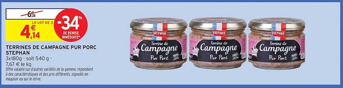 TERRINES DE CAMPAGNE PUR PORC STEPHAN