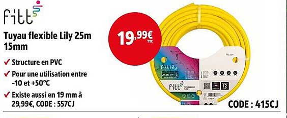Tuyau flexible Lily 25m 15mm