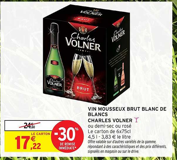 VIN MOUSSEUX BRUT BLANC DE BLANCS CHARLES VOLNER