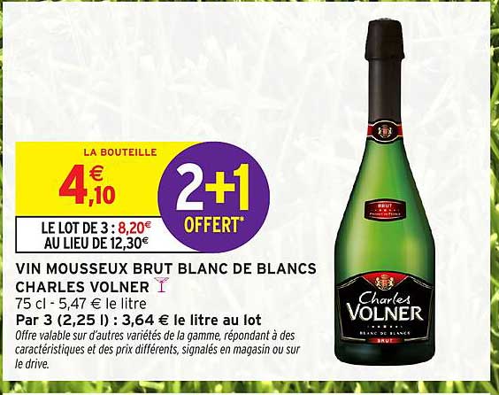 VIN MOUSSEUX BRUT BLANC DE BLANCS CHARLES VOLNER