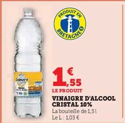VINAIGRE D'ALCOOL CRISTAL 10%
