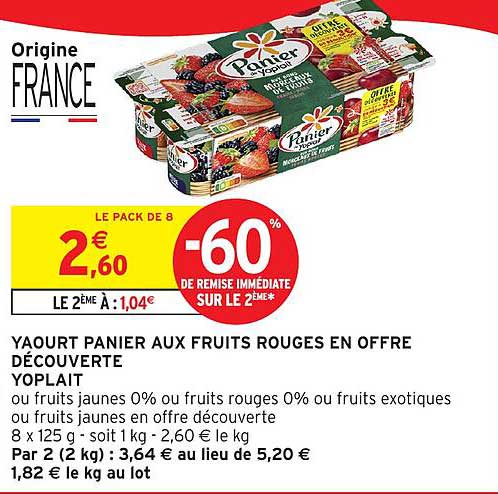 YOGOURT PANIER AUX FRUITS ROUGES EN OFFRE DÉCOUVERTE